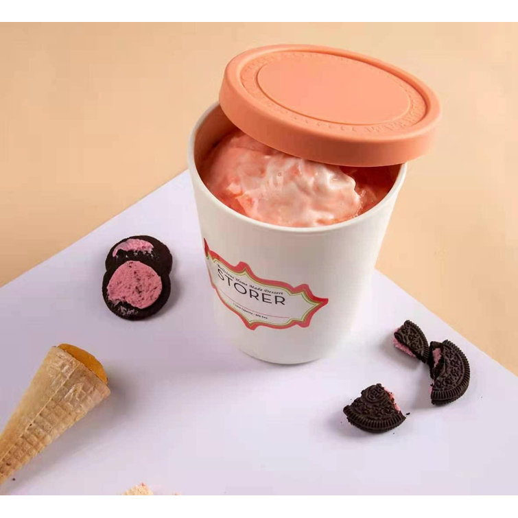 Prep & Savour Ice Cream Maker Containers Storage, TightFitting, Stack